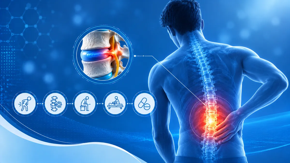 دیسک کمر چیست؟ علائم، علت و روش‌های درمان